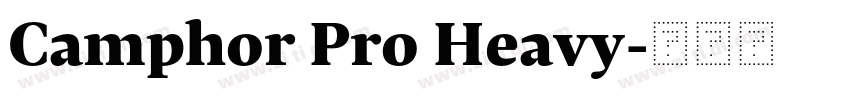 Camphor Pro Heavy字体转换 Camphor Pro Heavy字体转换